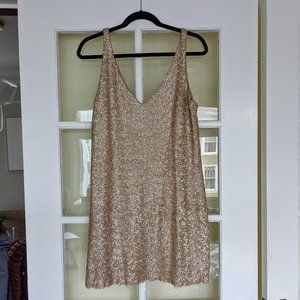 Zara Gold Sequins Mini Dress